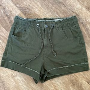 No Boundaries high waisted paper bag shorts